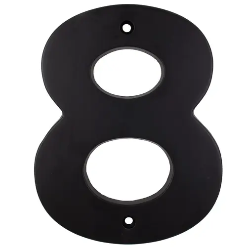 5" Contemporary House Number 8 - Matte Black