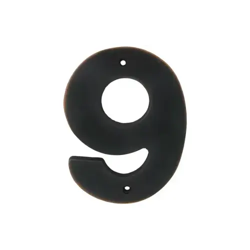 5" Contemporary House Number 9 - Vintage Bronze