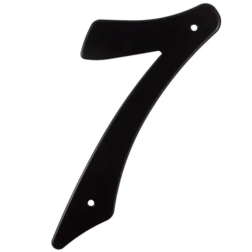 4" Smooth House Number #7 - Matte Black