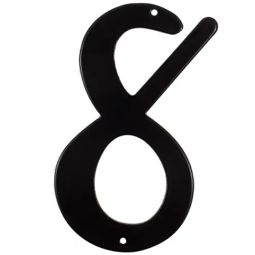 4" Smooth House Number #8 - Matte Black