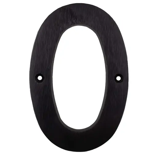 4" Heavy-Duty House Number 0 - Matte Black