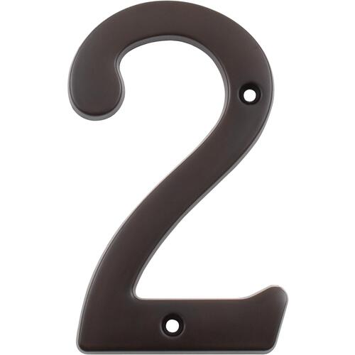 4" Heavy-Duty House Number 2 - Oil-Rubbed Bronze