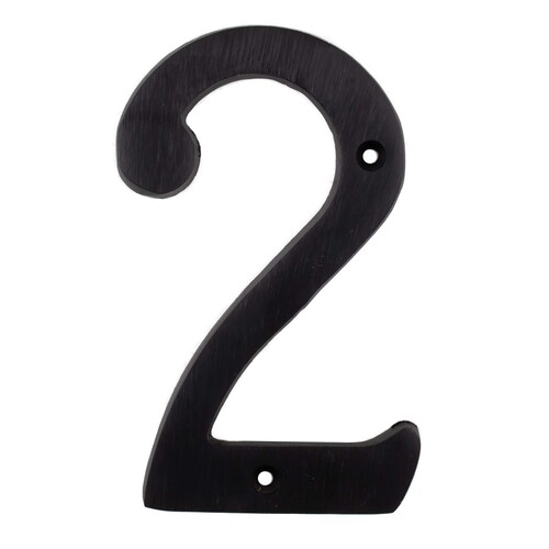 4" Heavy-Duty House Number 2 - Matte Black