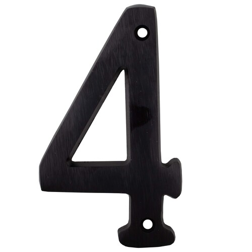 4" Heavy-Duty House Number 4 - Matte Black