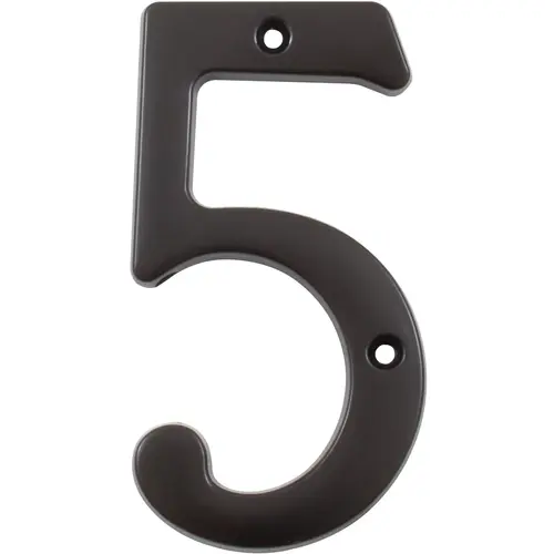 4" Heavy-Duty House Number 5 - Oil-Rubbed Bronze