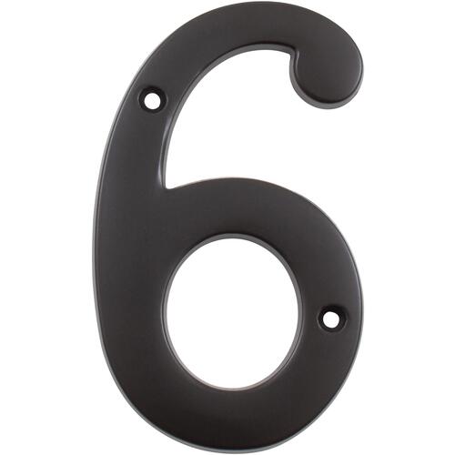 4" Heavy-Duty House Number 6 - Oil-Rubbed Bronze