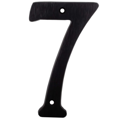 4" Heavy-Duty House Number 7 - Matte Black