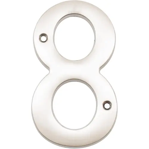 4" Heavy-Duty House Number 8 - Satin Nickel