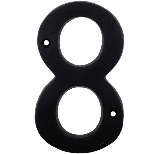 4" Heavy-Duty House Number 8 - Matte Black