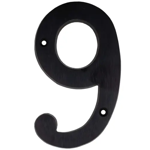 4" Heavy-Duty House Number 9 - Matte Black