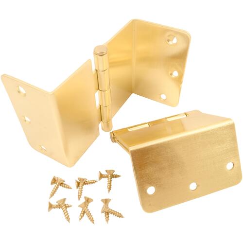 3-1/2" 1/4R Swing Clear Hinge - pack of 2 - Polished Brass