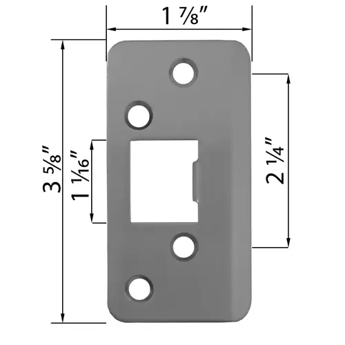 3-5/8" x 1-7/8" RC Jamb Saver Strike - Polished Brass