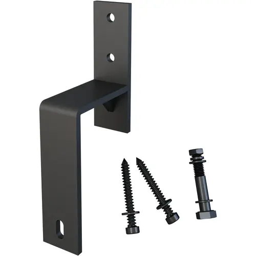 Bypass Bracket for Flat Track Sets (Not Compatible with Wagon Wheel) - Matte Black