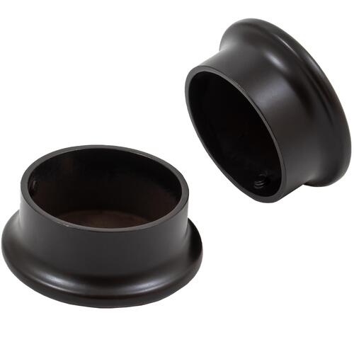 Stone Harbor Hardware 7507-DB Max-Duty Closet Pole End Caps - pack of 2 - Dark Bronze