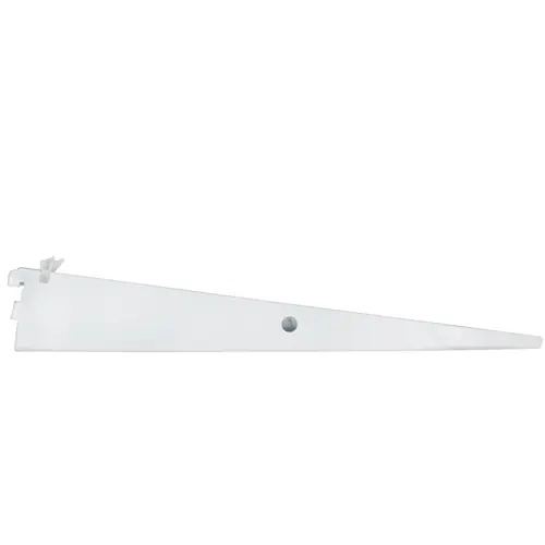 16" Double Track Shelf Bracket for Wire Shelf - White