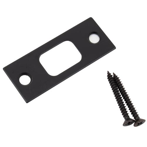 Stone Harbor Hardware 9507-19 2-3/4" x 1-1/8" Square Corner Deadbolt Strike - Matte Black