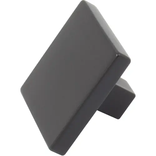 Contemporary Square 1-1/2" Knob - Matte Black