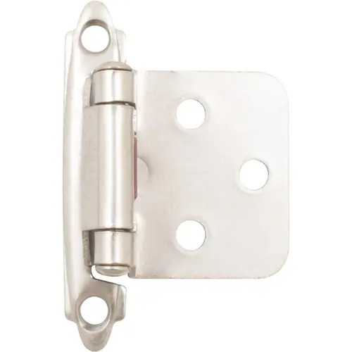 Flush Self-Closing Cabinet Hinge - pack of 2 - Satin Nickel