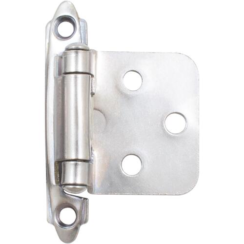 Flush Self-Closing Cabinet Hinge - pack of 2 - Polished Chrome