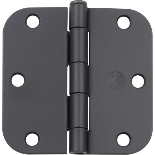 3-1/2" 5/8R Standard Hinge - pack of 100 - Matte Black