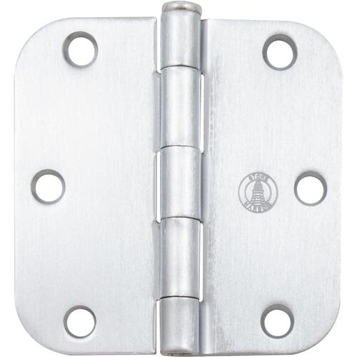 3-1/2" 5/8R Standard Hinge - pack of 100 - Satin Chrome