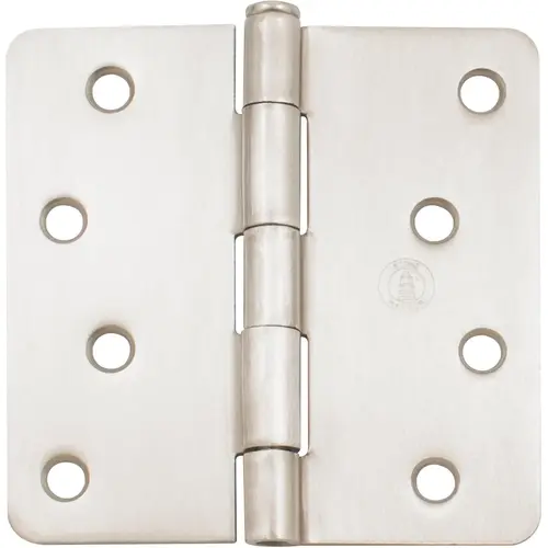 4" 1/4R Standard Hinge - pack of 100 - Satin Nickel