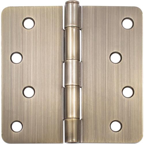 4" 1/4R Standard Hinge - pack of 100 - Antique Brass