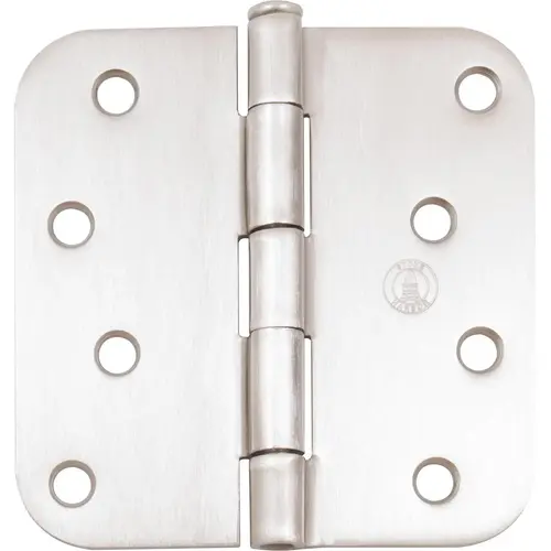 4" 5/8R Standard Hinge - pack of 100 - Satin Nickel