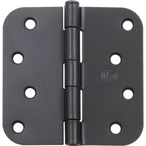 4" 5/8R Standard Hinge - pack of 100 - Matte Black