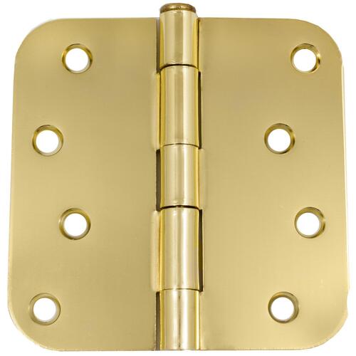 4" 5/8R Standard Hinge - pack of 100 - Satin Bright Brass