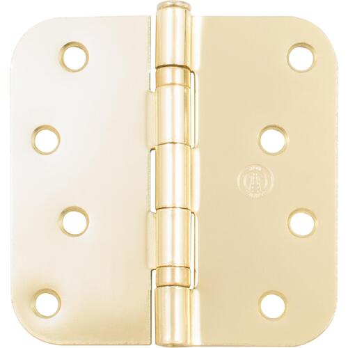 4" 5/8R Ball Bearing Hinge - pack of 100 - Polished Brass