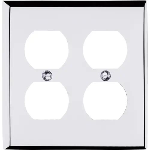 Double Duplex Switchplate Polished Chrome