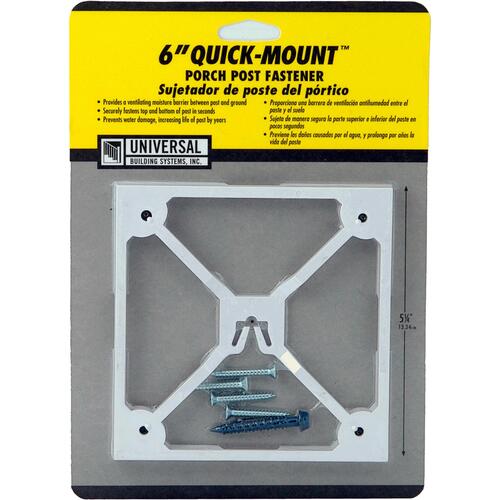 Universal Building Systems 17006 6" Quick-Mount Porch Post Fastener