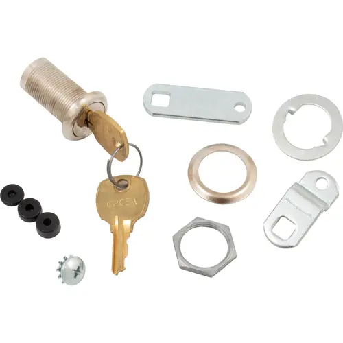 CompX National C8053-C346A-14A KA25 Cam Lock Up to 7/8" Key # C346A - Nickel