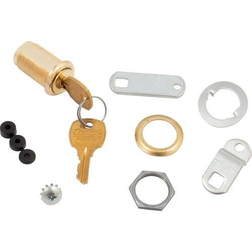 KA25 Cam Lock Up to 7/8" Key # C415A - Polished Brass