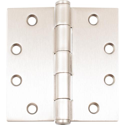 4-1/2" x 4-1/2" SQR Plain Bearing Hinge .134 Gauge - Satin Nickel