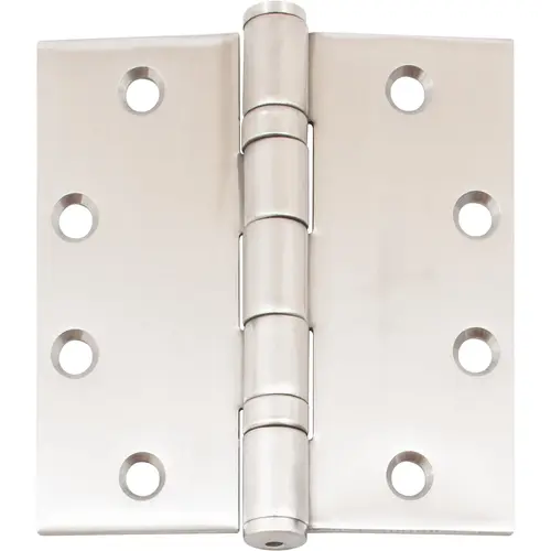 4-1/2" x 4-1/2" SQR Ball Bearing Hinge .134 Gauge - Satin Stainless Steel