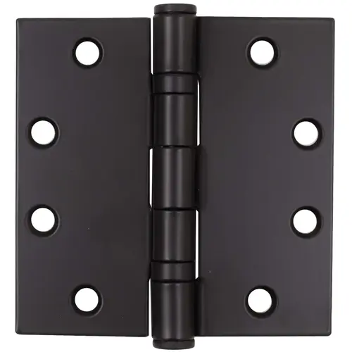 4-1/2" x 4-1/2" SQR Ball Bearing Hinge .134 Gauge - Matte Black