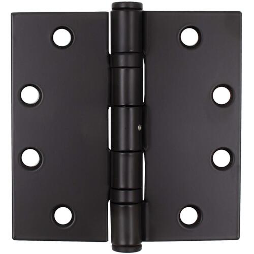 4-1/2" x 4-1/2" SQR Ball Bearing Hinge .134 Gauge NRP - Matte Black