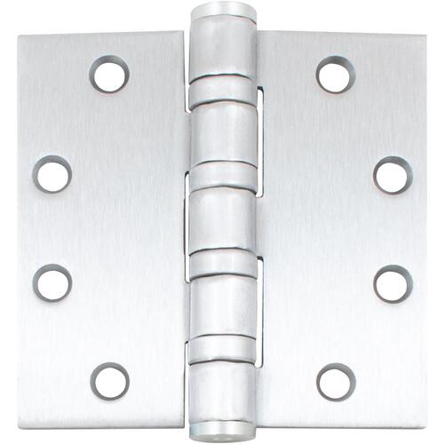 4-1/2" x 4-1/2" SQR Heavy-Duty Ball Bearing Hinge .180 Gauge - Satin Chrome