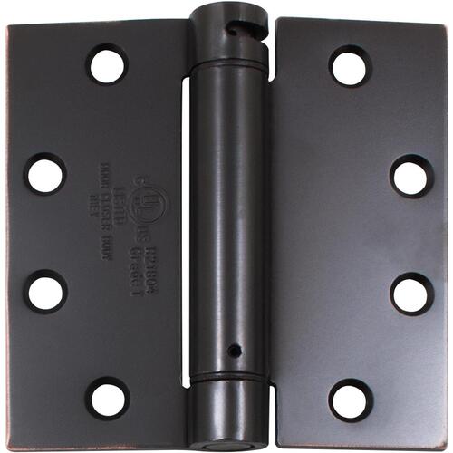 4-1/2" x 4-1/2" SQR Adjustable Spring Hinge .134 Gauge - Oil-Rubbed Bronze