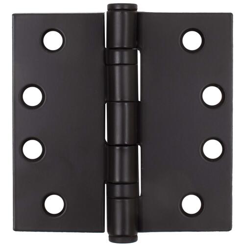 4" x 4" SQR Ball Bearing Hinge .129 Gauge - Matte Black