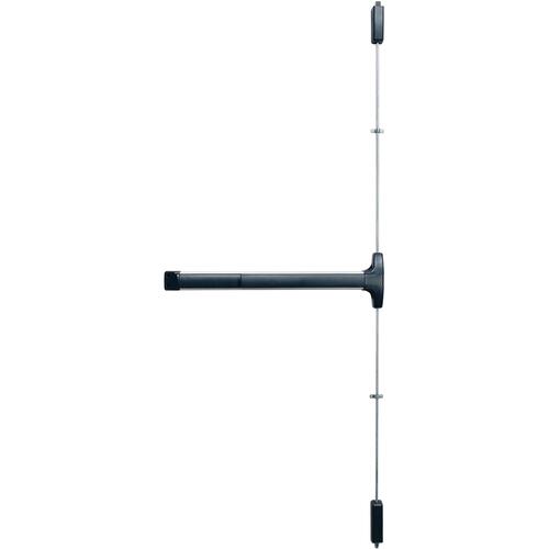 V50 x 628 36" Surface Vertical Rod Exit Device with Black Pushpad - Satin Aluminum