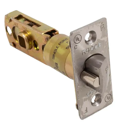 Dormakaba 8Q00162 619/626 1" x 2-1/4" Narrow Square Faceplate Adjustable Tubular Deadlatch for QTL series - Satin Nickel / Satin Chrome