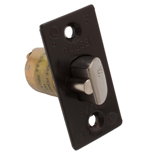 1-1/8" x 2-1/4" Wide Square Corner Faceplate 2-3/8" UL Deadlatch for QCL series - Oil-Rubbed Bronze