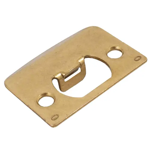 2-1/4" Square Corner Full Lip Strike for QCL and QTL series - Polished Brass