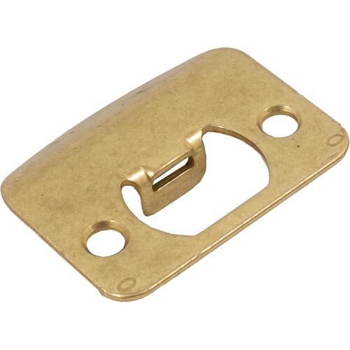 2-1/4" Round Corner Full Lip Strike for QCL and QTL series - Polished Brass