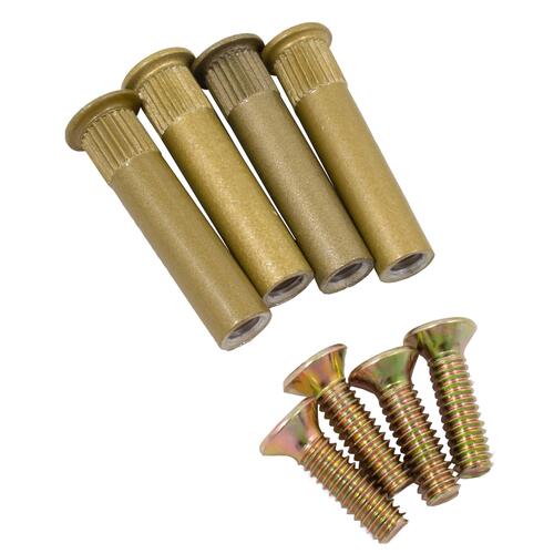 Sex Nuts for QDC100 / QDC200 / QDC300 Door Closers - pack of 4 - Satin Brass