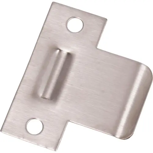 2-3/4" x 1-3/4" (2-1/3" OAL) Extended Lip Dimple Strike for Roller and Ball Catches - Satin Stainless Steel