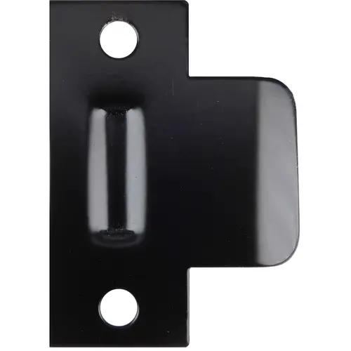 2-3/4" x 1-1/2" (2" OAL) Extended Lip Dimple Strike for Roller and Ball Catches - Black